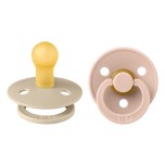 Набор пустышек латексных BIBS colour vanilla/blush 0+ 2шт