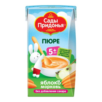 Пюре Сады придонья 125г яблоко морковь с 5 мес