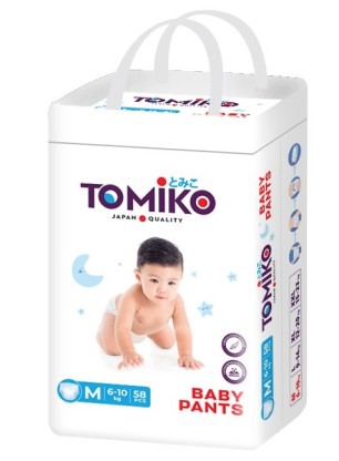 Подгузники-трусики детские TOMIKO M (6-10 кг) 58шт