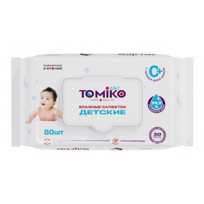 Детские влажные салфетки Tomiko  80 шт.