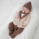 Комплект Юный Джентльмен, бежевый,  50-56