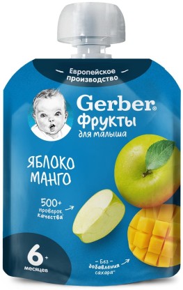 Пюре Gerber Яблоко Манго, 90 г