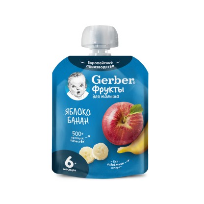 Gerber пюре яблоко банан 90гр