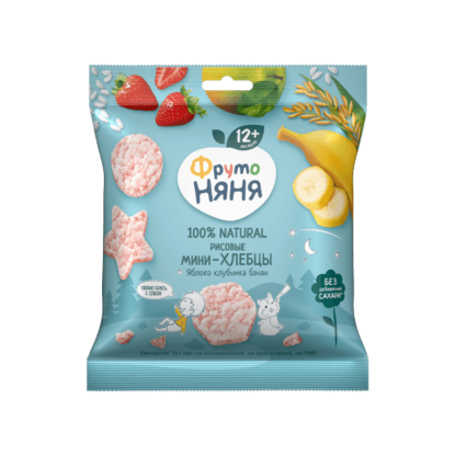 Мини хлебцы Фруто няня клубника, 30гр