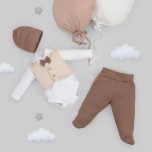 Комплект Юный Джентльмен, бежевый, 68-74