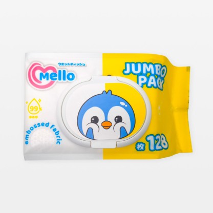Влажные салфетки Mello jumbo pack, 128 шт