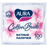 Ватные палочки Aura 100шт мягкая упаковка