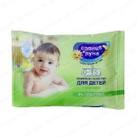 Салфетки влажные Солнце и Луна +0 Алоэ вера, 15 шт