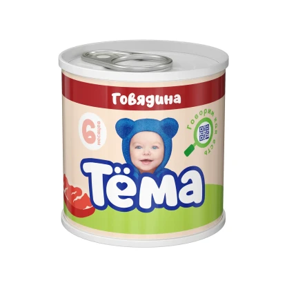 Пюре Тема мясо говядина, 90 г