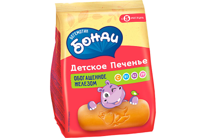 БОНДИ детское печенье, обогащенное железом, 180 г