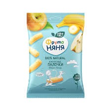 Кукурузные палочки Фрутоняня яблоко и банан, 20 г