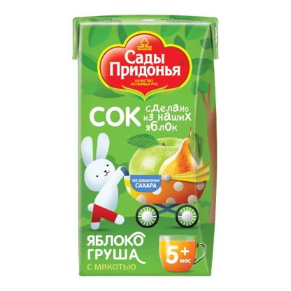 Сок Сады придонья яблоко груша 0.125л