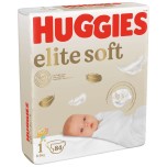 Подгузники HUGGIES ELITE SOFT 1, 3-5кг 84шт