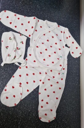 Набор 3в1 слоненок чепчик ползунки распашонка