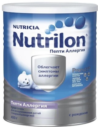 Nutricia nutrilon пепти аллергия - спец. смесь для детей с пищевой аллергией 0-12 мес, 400