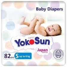 Подгузники Yokosun (0-6 кг) S 82