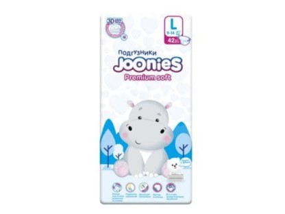 Подгузники Joonies L(9-14 кг),42 шт