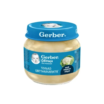 Пюре Gerber Цветная капуста с 4 месяцев (стекло), 80г
