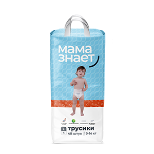 Трусики "Мама знает"  L 48шт,  9-14кг