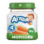 Пюре Агуша морковь (стекло) , 80 г
