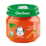 Пюре Gerber Морковь с 4 месяцев (стекло),  80г