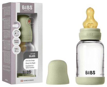 Бутылочка Bibs 0+ 120мл стекло