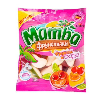 МАРМЕЛАД STORCK MAMBA ФРУМЕЛАДКИ ФРУКТЫ И ИОГУРТ 72ГР П.П 12 %..47мармелад жев mamba фрукты йогурт 72 гр германия