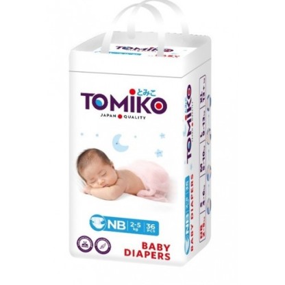 Подгузники Tomiko NB 36шт