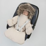 Комбинезон-конверт для авто-кресла Новый Вельвет опушка с отворотом