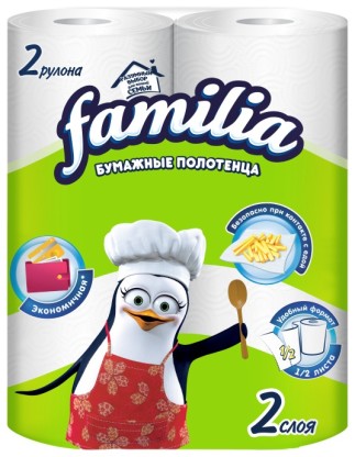 Бумажное полотенце Familia 2сл. 2 рулон