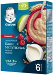 Каша Gerber мультизлаковая (Яблоко, малина), молочная, 180 г