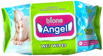 Детские влажные салфетки Angel 120ш