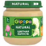 Пюре фруктовое для детей (стекло)80гр цветная капуста GIPOPO NATURAL