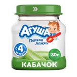 Пюре Агуша Кабачок (стекло), 80 г