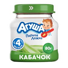 Пюре Агуша Кабачок (стекло), 80 г