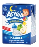 Каша Агуша Засыпайка молочная рисовая яблоко-груша, 200мл