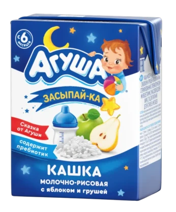 Каша Агуша Засыпайка молочная рисовая яблоко-груша, 200мл