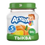 Пюре Агуша Тыква (стекло), 80 г
