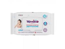Детские влажные салфетки TOMIKO, 60 шт.
