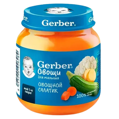 Пюре Gerber овощной салатик, 125 г