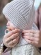 Шапка-капор детская до года весна-осень 7520пш св.серая