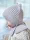 Шапка-капор детская до года весна-осень 7520пш св.серая
