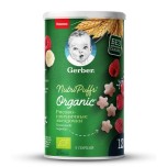 Снек Gerber рисово-пшеничные звездочки с бананом и малиной