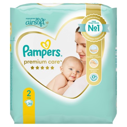 Подгузники Pampers Premium Care Mini (4-8 кг), 20 шт