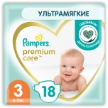 Подгузники Pampers Premium Care Midi (6-10 кг), 18шт