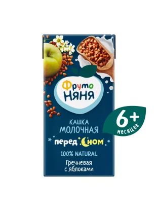 Каша Фруто Няня молоч. Гречневая с яблок. 6 мес+   0.2л