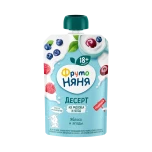 Десерт Фрутоняня из молока и ягод (Яблоко и ягоды),90 г