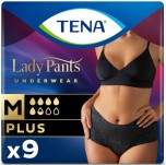 Трусики TENA Lady Pants, черные М 9 шт