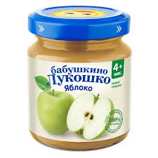 Пюре Бабушкино Лукошко яблоко (стекло), 100гр