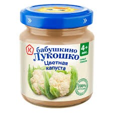 Пюре Бабушкино Лукошко Цветная капуста (стекло), 100 г